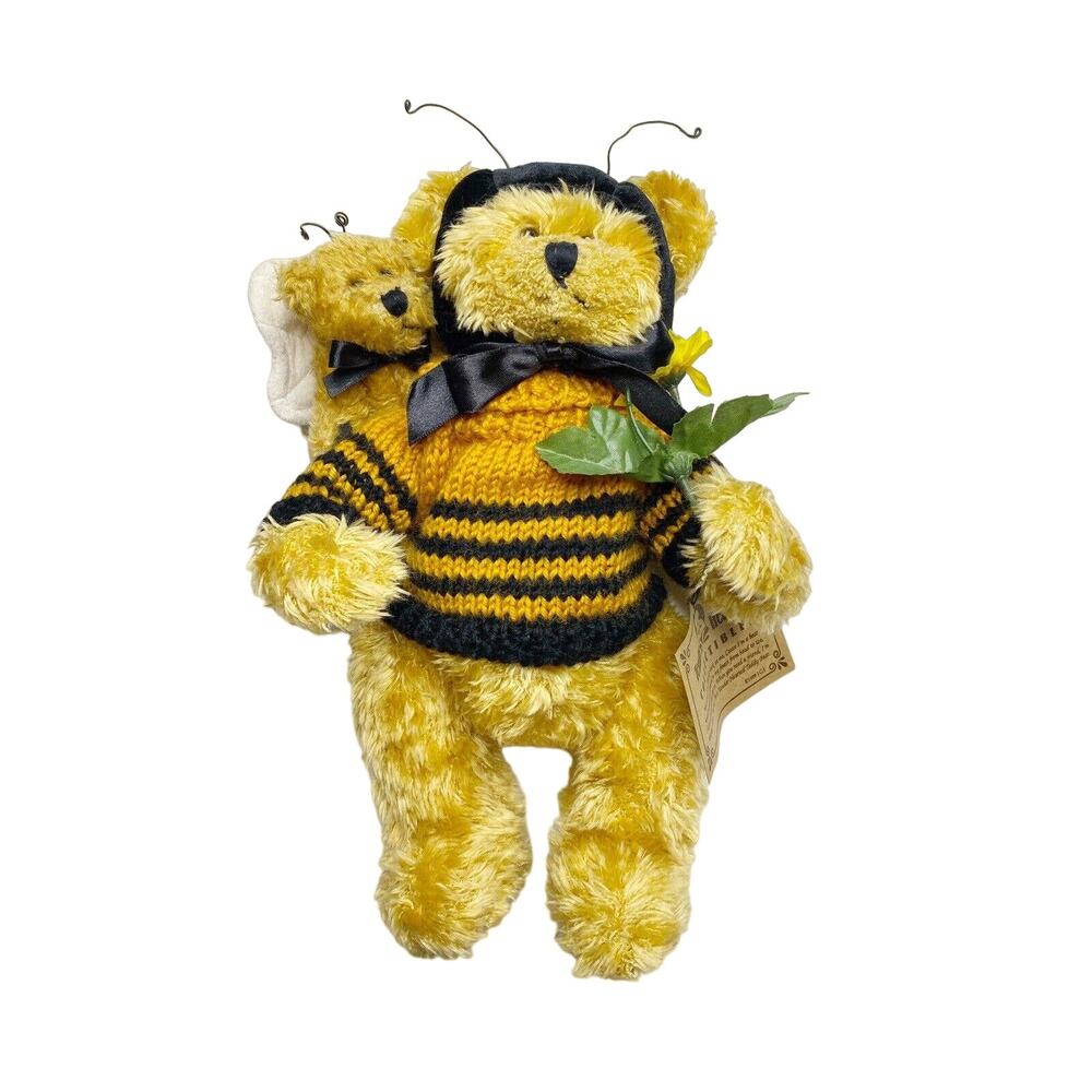 Tender Hearted Collectibles Teddy Bear with Baby Teddy Bee Sunflower 12"